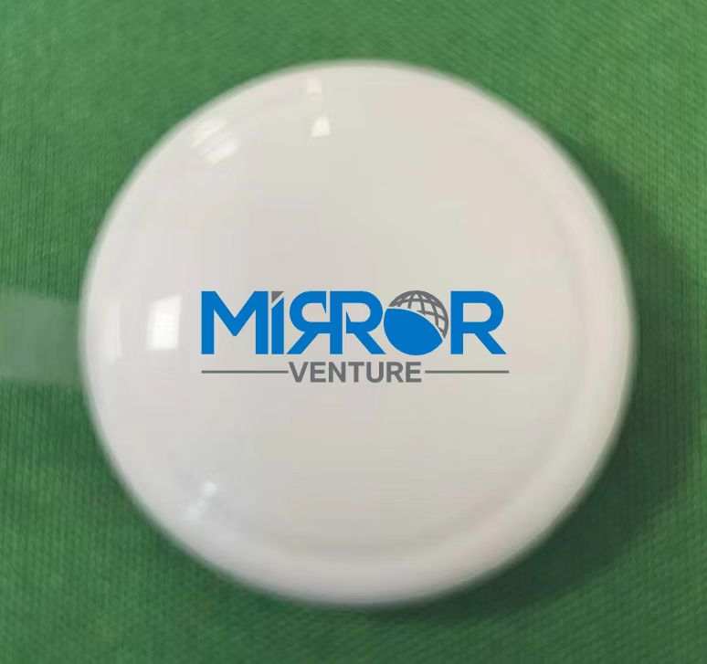 Circular Locator with Logo White - 25 pcs minimum